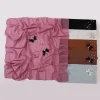 new 90 * 90cm hijab for women fashion headscarf turban solid color wrap pearl chiffon xiaoxiangfeng bow square scarf muslim girl