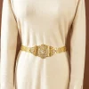 ceinture ethnique pour femmes, bijoux de mariage, artisanat sculpté et incrusté en métal, combiné avec banquet arabe, cadeau de mariée, chaîne de taille