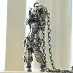 Collier avec pendentif Mecha pour belle fille, plaqué argent, pour hommes et femmes, Hip-Hop Rock Punk, bijoux tendance, cadeau