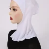 turban intérieur élastique modal doux pour femmes musulmanes, casquette de base, document solide, rond, hijab, chapeaux, porter directement, écharpe de sauna, sous écharpe, 21 couleurs