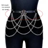 femmes mode ceinture chaîne style de rue ceinture avec chaîne gothique harnais chaîne bustier harnais taille ceinture vêtements accessoire