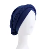turban tressé à la main de style bohème pour femme, chapeau ample, bandana croisé, hijab musulman, tête islamique, perte de cheveux, casquette de chimio