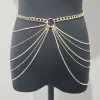 ceinture chaîne de taille pour femmes, mode sexy multicouche en métal, bijoux de corps, vêtements tendance, bikini, accessoires de plage d'été