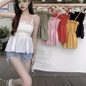 Hotsweet Basics-Camis dos nu pour femmes, vêtements sexy, haut élégant, mode décontractée, document solide, Y2K