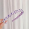 bandeau de sauna pour femme et fille, ornement de cheveux, boho chic, fleurs brodées, masque facial de yoga, porte cheveux
