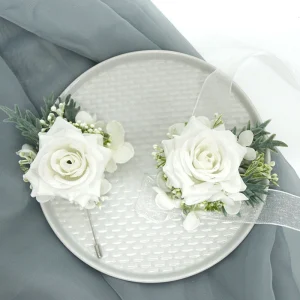 Épingles de Corsage Boutonnière Injtrash, Fleurs de Poignet Artificielles, Accessoires de Bracelet de Mariage, Demoiselles d&rsquo;Honneur