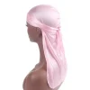 mode pré attaché soie durag élastique polyester turban hijab réglable pirate chapeau hommes femmes