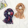 foulard hijab en viscose imprimé floral pour femme musulmane, châles doux, couvre chef respirant d'été, turban islamique