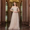 alice collectionpro – robe de soirée de luxe arabe, couleur chair, perles, pour mariage de dubaï, épaules dénudées, robes de soirée formelles personnalisées