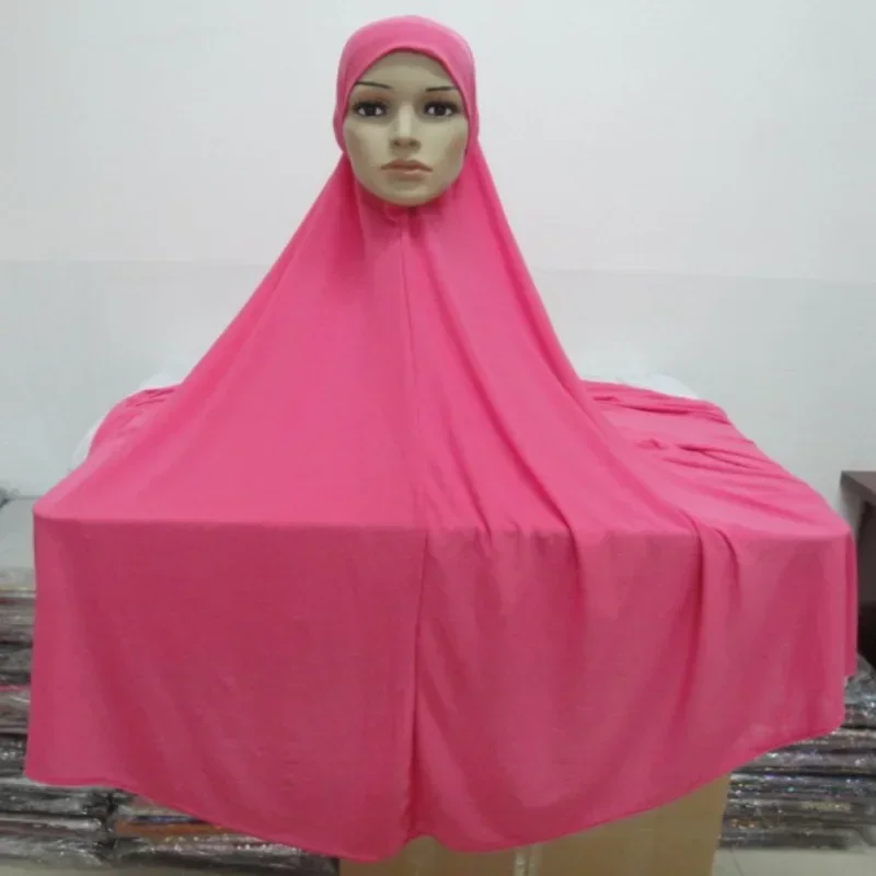 hijab musulman de 120x110cm pour femme, turban islamique arabe instantané, surdimensionné, solide, longue Écharpe de sauna, une pièce
