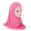 hijab amira pour petites filles, belles couleurs vives, écharpe islamique, couvre chef, côtes pour enfants de 2 à 5 ans, h363
