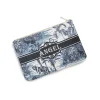 pochette en toile avec nom personnalisé pour femme, sac à main gracieux, pochette de maquillage, sac à cosmétiques, portefeuille en poudre mobile, fête, week end, vacances, voyage