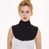 faux col roulé pour femmes, extensions hijab islamique du ramadan, couleur unie, couverture de faux cou, demi haut détachable, chauffe cou