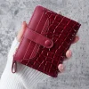 Mini portefeuille pochette imprimé crocodile, porte-carte de crédit court, porte-cartes et porte-monnaie pour femmes