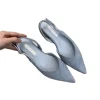 2025 nouvelle surface en velours élégante bout pointu évider talon compensé dames chaussure douce fée style atmosphère française sandales d'été