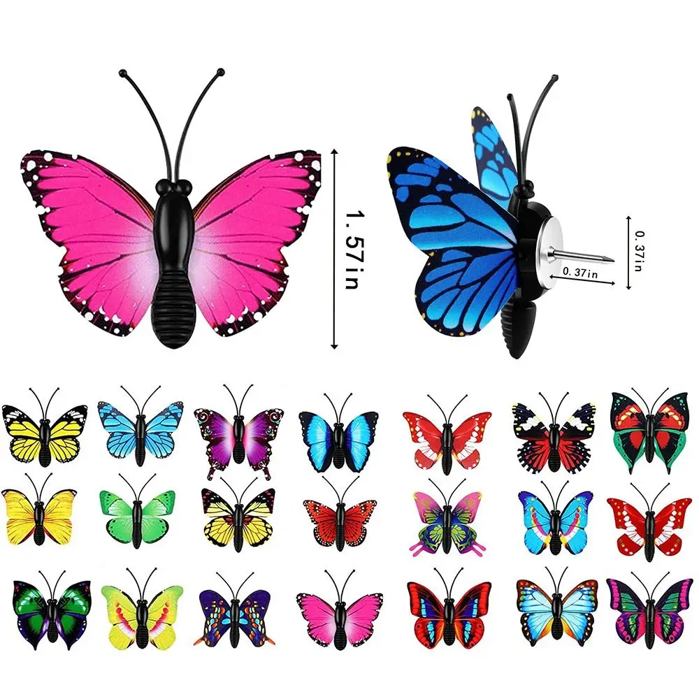 Punaises papillon punaises décoratives punaises papillon punaises colorées mignonnes pour mur photo panneau de liège (30 paquets)