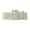 ceinture tressée pour femmes, tendance, personnalité, perle atmosphérique, boucle carrée, large, décorative, nouvelle collection 2022