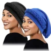 chapeaux islamiques tressés torsadés, 2 pièces/lot, enveloppes, casquettes hijab pour femmes, casquette arabe musulmane, turban, couvre chef, perte de cheveux