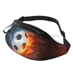 Sac banane à motif de ballon de football pour hommes et femmes, sac de taille unisexe décontracté pour course à pied, randonnée, voyage, marche, Sport, pêche