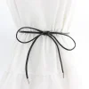 ceinture fine en corde de cuir ronde simple pour femmes, mode décorative nouée, jupe en corde de taille, manteau décoratif, bretelles de pull 150cm