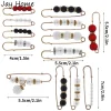 Épingles de sûreté robustes, embellissement de perles, broches décoratives pour pull, épingles de sûreté pour broches artisanales décoratives, 4/1 pièces