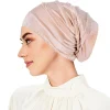 femmes extensible perles turban chapeau musulman islamique intérieur hijab casquettes foulard bonnet perte de cheveux chimio casquettes bandeau turbante mujer