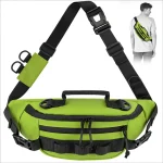 1pc Fanny sac de pêche 11,8 pouces étanche résistant aux rayures en plein air Sport pêche bandoulière taille Pack sac Fanny Pack ceinture sac