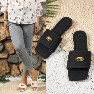 Femmes luxe Bling décor glisser sandales Beige noir confortable doux été en plein air mode élégant Sexy décontracté bureau fête 2025 appartements