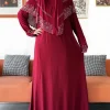 ensemble écharpe hijab islamique pour femmes, robe longue, vêtement de prière, robe longue khimar et hijab combo pour usage quotidien du ramadan, 2025