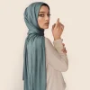 foulard musulman en coton doux multicolore, jersey instantané, hijab, couverture complète, écharpe enveloppante, châles islamiques, turban pour femmes