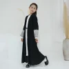 robe musulmane pour femme, ensemble 2 pièces, kaftan islamique, dubaï, abaya, 2024