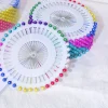 silicone world – épingles à tête de perle en acier, 480 pièces, 37mm, boule ronde, disque, aiguilles de positionnement en métal, couture, quilting, bricolage