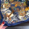 foulard en soie florale, nouveau design à la mode, écharpe de luxe douce pour femmes, châle carré élégant, hijab