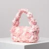 sac à main rose élégant, sac de dîner pour fête de mariage, petit sac carré doux et mignon, adapté aux cadeaux pour femmes (motif aléatoire)