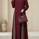 ZANZEA modeste Hijabs Abaya Robes femmes Robes longues élégant col rond manches longues contraste-couleur Patchwork musulman ample Maxi robe