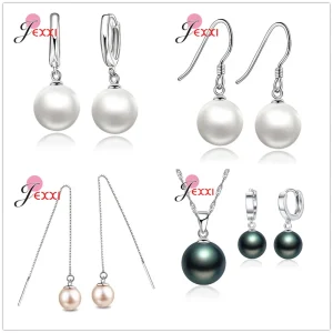 Boucles d&rsquo;Oreilles Pendantes Élégantes en Argent Sterling 925 pour Femme et Fille, Bijoux de ix