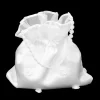pochette de mariage en satin blanc pour patients, sac d'argent à fleurs, poudres de poignet de proximité, sac à main de ix, accessoires de mariage pour demoiselle d'honneur