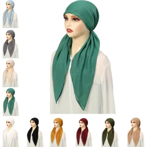 Musulman Hijab Turban pré-attaché chapeau femmes couleur unie longue queue Bonnet chimio casquette perte de cheveux tête écharpe Wrap bonnets Turbante Mujer Musulman Hijab Turban pré-attaché chapeau femmes couleur unie longue queue Bonnet chimio casquette perte de cheveux tête écharpe Wrap bonnets Turbante Mujer