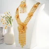 lager bijoux moyen orient bijoux femmes gland boucle d'oreille collier fleur ensemble africain fête de mariage cadeau couleur or collier
