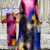 abayas avec turban imprimé pour femmes, robe musulmane, vêtements d'été, mode africaine, islam, 2023