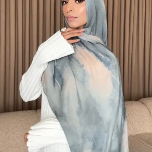 Foulard Hijab Modal imprimé Floral aquarelle de qualité supérieure, châle respirant en coton doux, rayonne et Viscose tissé pour femmes musulmanes