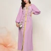 eid musulman abaya robe caftan broderie lanterne manches robes de pansement diamant élégant robes abaya fête caftan ramadan
