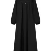 fzanzea ashion femmes à manches longues musulman maxi robe longue automne dubaï turquie abaya hijab robe d'été vêtements islamiques robe femme
