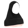 Écharpe de tête solide pour femmes musulmanes, châle rond, écharpe de sauna instantanée, hijab islamique prêt à porter, niab et intérieur ab, côtelé, amira hijab, 1 pc
