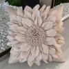housses de coussin décoratives beiges pour canapé, taie d'oreiller tournesol 3d, luxe, fait à la main, style bohémien, taupe