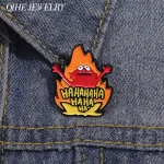 Funny Meme Fire Haha Enamel Pins, Custon Cartoon, Broches décoratives, Sac à dos, Chemise, Revers Danemark ge, Bijoux, Cadeau, Mèmes pour les amis