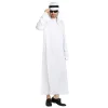 costume arabe blanc pour hommes, robe fantaisie en tissu arabe, cosplay, noël et halloween