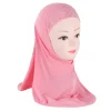 h360 mignon simple petite fille hijab avec strass mignon écharpe chapeaux bébé casquettes peuvent s'adapter aux filles de 2 à 6 ans