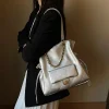 sac messager de luxe pour dames, style bandoulière en cuir véritable, élégant et chic, marque classique populaire