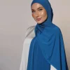 nouveau premium jersey ligne hijabs pour femmes hijab écharpe bicolore medina soie hijab musulman mode tête enveloppement pour femmes turban femme